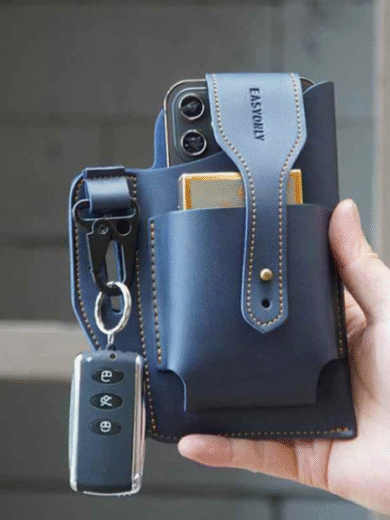 Retro Belt Waist Fashionable Bag (Blue)